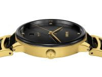 Rado Centrix Diamonds 39,5 mm Herren Damen Uhr Bicolor Gold Schwarz Jubile R30022712 Profil