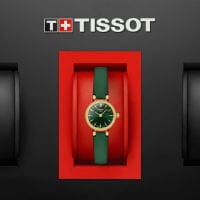 Tissot Lovely Round Grün Leder Armband Damenuhr 19,5mm Quarz T140.009.36.091.00 Box